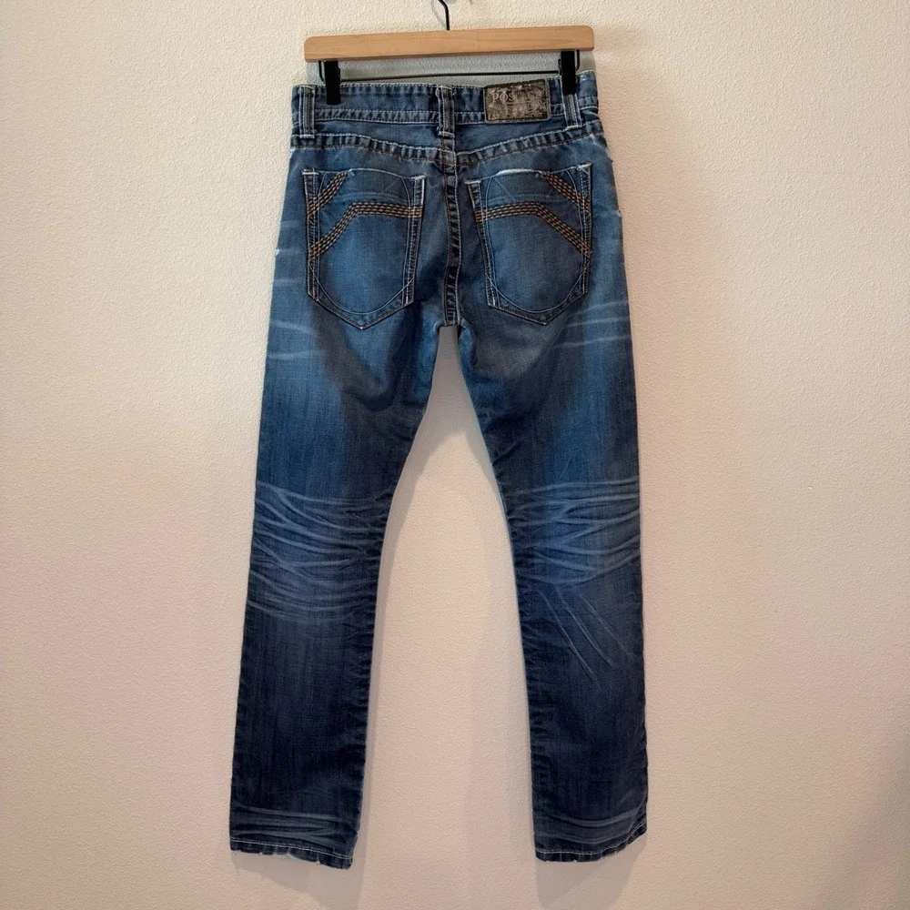 POSTAGE Mens Jeans Straight Leg Distressed Y2K Streetwear Grunge 30x31